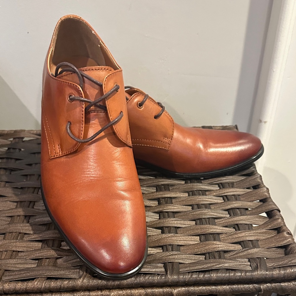Aldo Men's Tan Leather Derbys